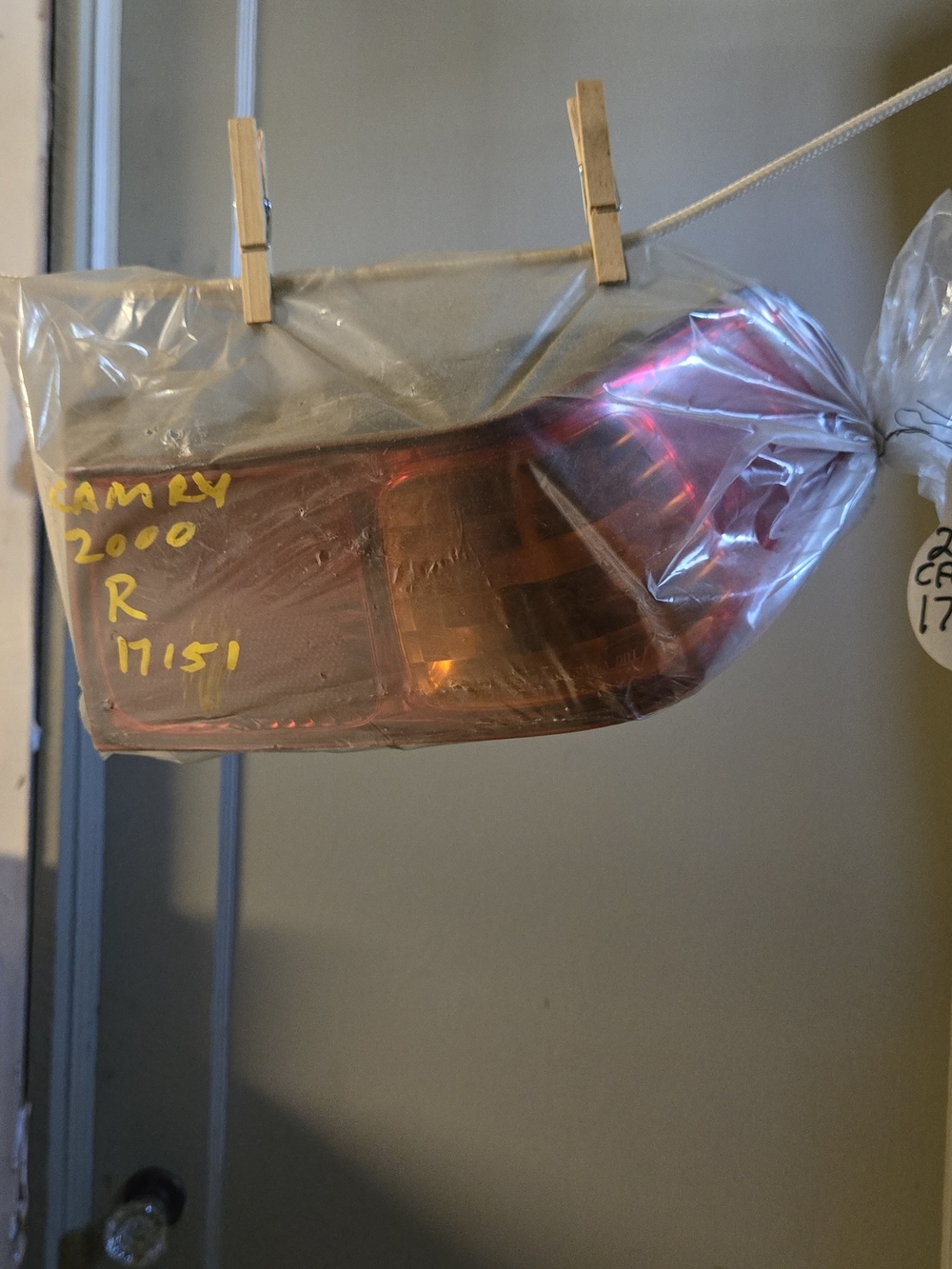 Toyota Camry 2000 Right Tail Light Lens - Red and Amber